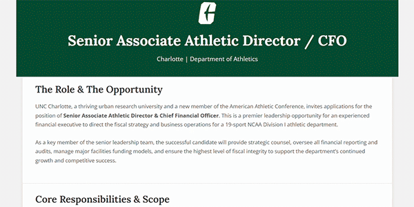 Animation of the UNC Charlotte Opportunity Brief